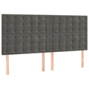 vidaXL sötétszürke bársony ágykeret matrac nélkül 160 x 200 cm