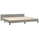 vidaXL világosszürke bársony ágykeret matrac nélkül 200 x 200 cm