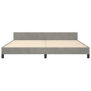 vidaXL világosszürke bársony ágykeret matrac nélkül 200 x 200 cm