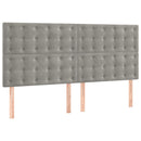 vidaXL világosszürke bársony ágykeret matrac nélkül 200 x 200 cm
