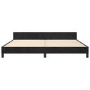 vidaXL fekete bársony ágykeret matrac nélkül 200 x 200 cm