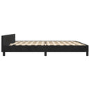 vidaXL fekete bársony ágykeret matrac nélkül 200 x 200 cm