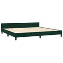 vidaXL sötétzöld bársony ágykeret matrac nélkül 200x200 cm