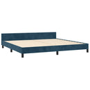 vidaXL sötétkék bársony ágykeret matrac nélkül 200x200 cm