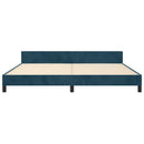 vidaXL sötétkék bársony ágykeret matrac nélkül 200x200 cm