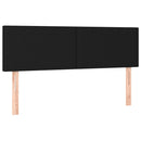 vidaXL fekete szövet rugós ágy matraccal 140 x 190 cm