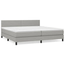 vidaXL világosszürke szövet rugós ágy matraccal 200 x 200 cm