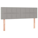 vidaXL világosszürke szövet rugós ágy matraccal 140 x 190 cm