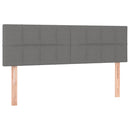 vidaXL sötétszürke szövet rugós ágy matraccal 140 x 190 cm