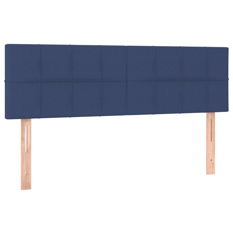 vidaXL kék szövet rugós ágy matraccal 140 x 190 cm