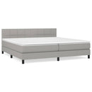 vidaXL világosszürke szövet rugós ágy matraccal 200 x 200 cm