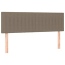 vidaXL tópszínű szövet rugós ágy matraccal 140 x 190 cm