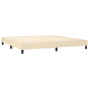 vidaXL krémszínű szövet rugós ágy matraccal 200 x 200 cm