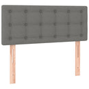 vidaXL sötétszürke szövet rugós ágy matraccal 120 x 200 cm