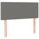 vidaXL sötétszürke szövet rugós ágy matraccal 100 x 200 cm