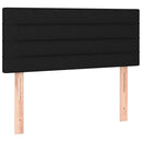 vidaXL fekete szövet rugós ágy matraccal 100 x 200 cm