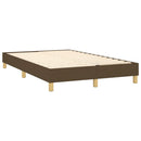 vidaXL sötétbarna szövet rugós ágy matraccal 120 x 200 cm