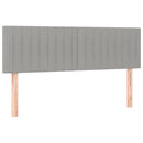 vidaXL világosszürke szövet rugós ágy matraccal 140 x 190 cm