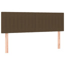 vidaXL sötétbarna szövet rugós ágy matraccal 140 x 190 cm