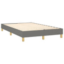 vidaXL sötétszürke szövet rugós ágy matraccal 120 x 200 cm