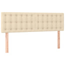 vidaXL krémszínű szövet rugós ágy matraccal 140 x 200 cm