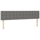 vidaXL sötétszürke szövet rugós ágy matraccal 200 x 200 cm