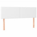 vidaXL fehér műbőr rugós ágy matraccal 140x190 cm