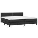 vidaXL fehér műbőr rugós ágy matraccal 200 x 200 cm