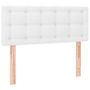 vidaXL fehér műbőr rugós ágy matraccal 100 x 200 cm