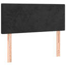 vidaXL fekete bársony rugós ágy matraccal 120 x 200 cm