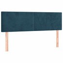 vidaXL sötétkék bársony rugós ágy matraccal 140x190 cm