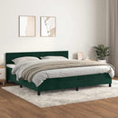 vidaXL sötétzöld bársony rugós ágy matraccal 200x200 cm