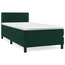 vidaXL sötétzöld bársony rugós ágy matraccal 80 x 200 cm