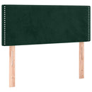 vidaXL sötétzöld bársony rugós ágy matraccal 100 x 200 cm