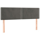 vidaXL sötétszürke bársony rugós ágy matraccal 140x190 cm
