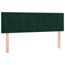 vidaXL sötétzöld bársony rugós ágy matraccal 140x200 cm