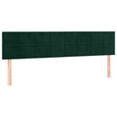 vidaXL sötétzöld bársony rugós ágy matraccal 160x200 cm