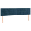 vidaXL sötétkék bársony rugós ágy matraccal 160x200 cm