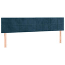 vidaXL sötétkék bársony rugós ágy matraccal 180x200 cm