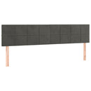 vidaXL sötétszürke bársony rugós ágy matraccal 200x200 cm