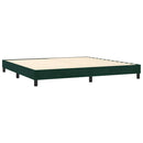 vidaXL sötétzöld bársony rugós ágy matraccal 200x200 cm