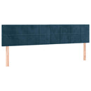 vidaXL sötétkék bársony rugós ágy matraccal 200x200 cm