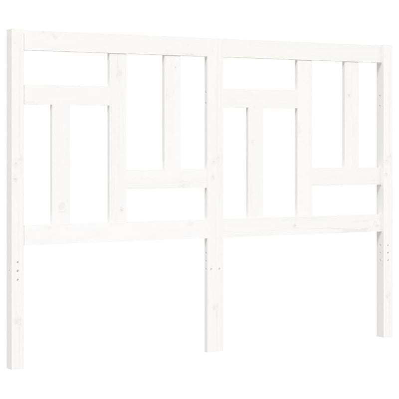 vidaXL fehér tömör fa ágykeret fejtámlával 120 x 200 cm