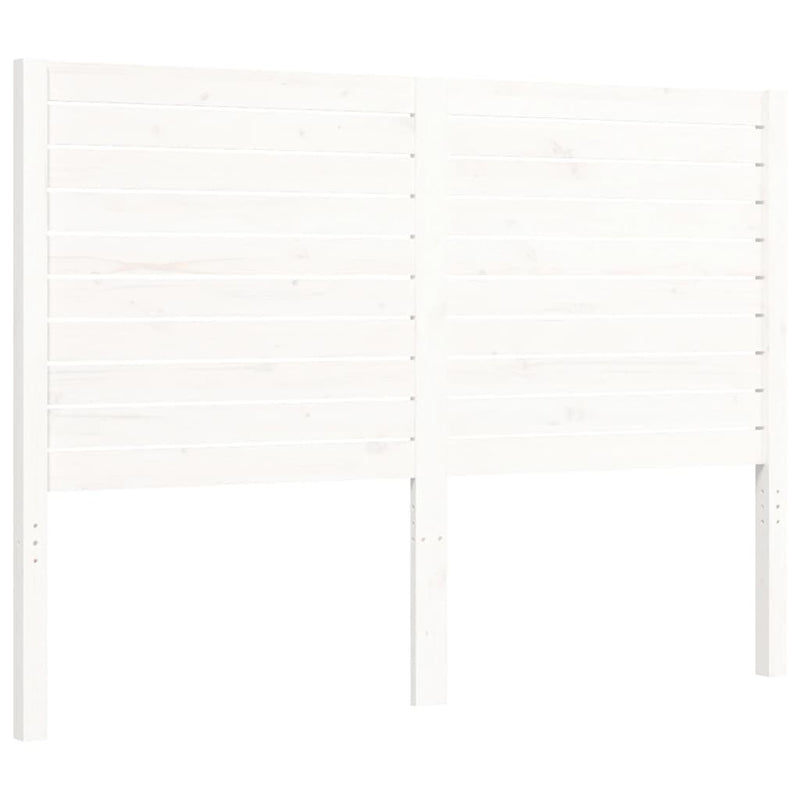 vidaXL fehér tömör fa ágykeret fejtámlával 120 x 200 cm