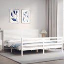 vidaXL tömör fa ágykeret fejtámlával 200 x 200 cm