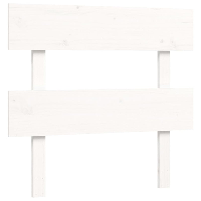vidaXL fehér tömör fa ágykeret fejtámlával 100 x 200 cm
