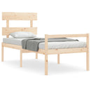 vidaXL tömör fa ágy időseknek fejtámlával 90x200 cm