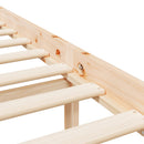 vidaXL tömör fa ágy időseknek fejtámlával 90x200 cm