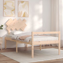 vidaXL tömör fa ágy időseknek fejtámlával 90x200 cm