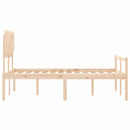vidaXL tömör fa ágy időseknek fejtámlával 120x200 cm